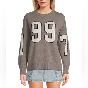 GB Gianni Bini Gray 1997 Graphic Sweater Size M NWT